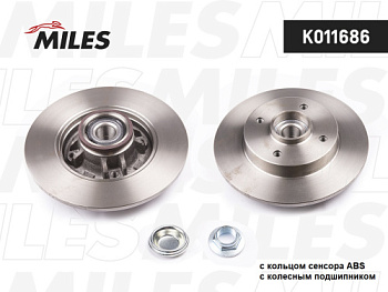 Диск торм Citroen C4 II 11-/Peugeot 308 07- задн MILES