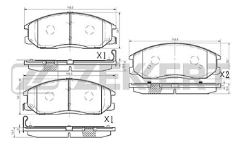 Колодки торм HYUNDAI SANTA FE/H1/SSANGYONG KYRON/REXTON пер ZEKKERT GDB3297