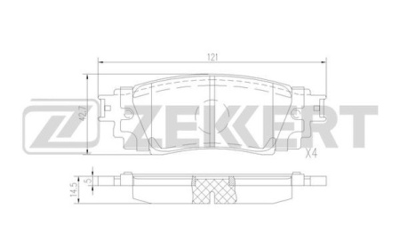 Колодки торм TOYOTA CAMRY V70 18- задн ZEKKERT