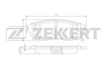 Колодки торм TOYOTA CAMRY V70 18- задн ZEKKERT
