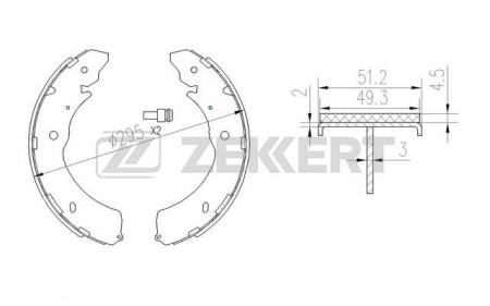 Колодки торм MITSUBISHI L200 зад ZEKKERT GS8768=K6741