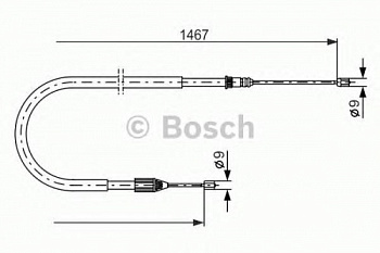 Трос ручника RENAULT DUSTER 4x4 BOSCH 32030
