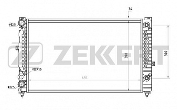 Радиатор ОЖ VAG B5 ALL ZEKKERT