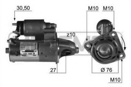 Стартер FORD FOCUS/FUSION 1.25-1.6 ERA