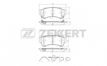Колодки торм MAZDA 6 07- пер ZEKKERT GDB3501=2119602