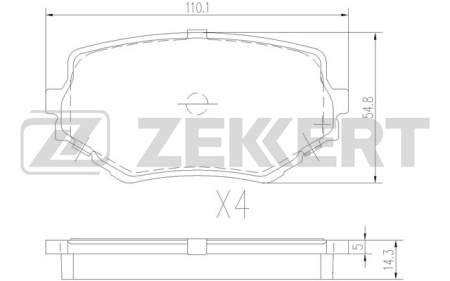 Колодки торм SUZUKI GRAND VITARA пер ZEKKERT GDB3132=259402