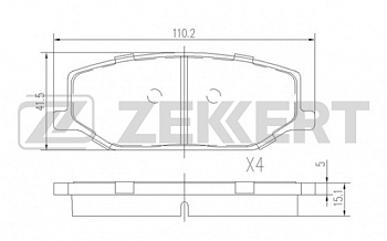Колодки торм SUZUKI JIMNY пер ZEKKERT GDB383