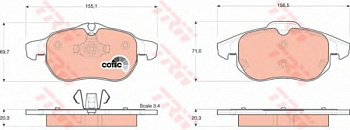Колодки торм OPEL VECTRA C пер МАРКОН GDB1492