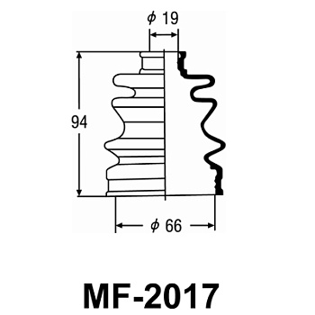 Пыльник ШРУСа SUZUKI SX4/STELS GUEPARD внутр MASUMA (21x66.5x95.5)