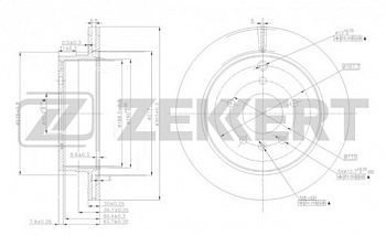 Диск торм CHEVROLET CAPTIVA/OPEL ANTARA зад ZEKKERT DF6024