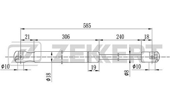 Амортизатор багажника Ford Focus II 04- универсал ZEKKERT