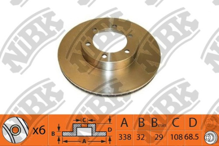 Диск торм TOYOTA LC120/150 пер NIBK
