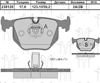 Колодки торм BMW X5 E53 зад ZEKKERT GDB1530=238120