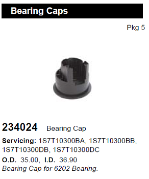 Детали Генератора Втулка подшипника генератора CARGO