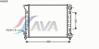 Радиатор ОЖ VW PASSAT B3/B4 AVA