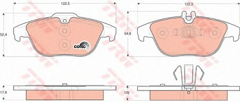 Колодки торм MB W204 зад TRW GDB1738 (+GIC336)