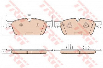 Колодки торм MB W166 пер TRW GDB1970 (+GIC228)