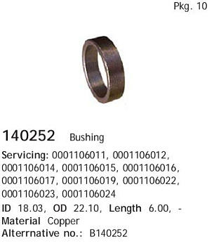 Детали стартера Втулка стартера 18.03x22.1x6 CARGO
