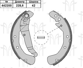 Колодки торм OPEL VECTRA B/ASTRA G/H зад бараб FENOX GS8637=442200