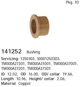 Детали стартера Втулка стартера 12.02x16x10.96 CARGO