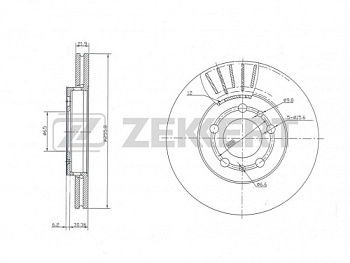 Диск торм VW GOLF IV/OCTAVIA пер ZEKKERT DF2803=654510