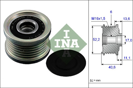 Шкив генератора NISSAN T30/P12 2.0 LUK