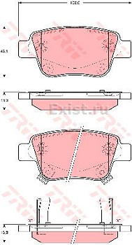 Колодки торм TOYOTA AVENSIS 03-09 зад REMSA GDB3337=2104702
