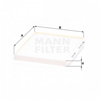 Фильтр салона HYUNDAI i30 12-/CEED 12- MANN CU24013 (бум)