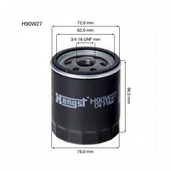 Фильтр масл FORD/MAZDA HENGST W712/73=OC466=W7015