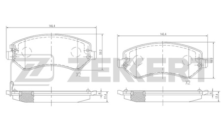 Колодки торм DODGE CARAVAN 15 пер ZEKKERT GDB4126