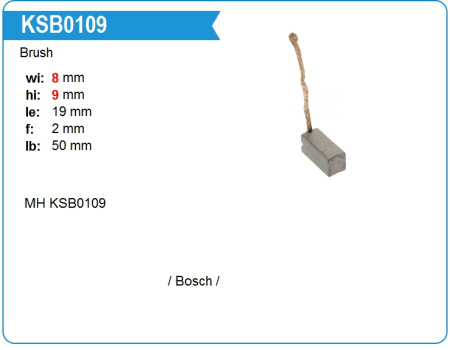 Щетки мотора отопителя 8x9 MOTORHERZ