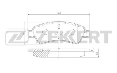 Колодки торм PEUGEOT/CITROEN пер ZEKKERT GDB1463