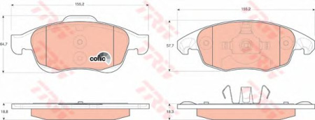 Колодки торм PEUGEOT/CITROEN пер FENOX GDB1690=2124800