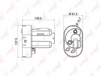 Фильтр топл KIA SPORTAGE 06-/TUCSON LYNX CFB-001=PCA-054 (в бак)