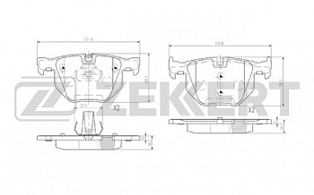 Колодки торм BMW E60/E90/E70 зад ZEKKERT GDB1730