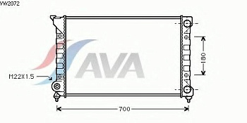 Радиатор ОЖ VW B3 AVA