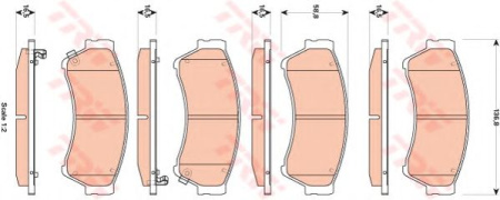 Колодки торм MAZDA 6 07- пер TRW GDB3501