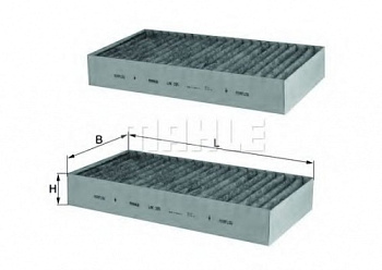 Фильтр салона MB W164/W251 MAHLE CUK2646-2=CU2646-2 (угольн)