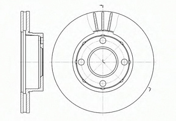 Диск торм VAG пер RH (256x22)