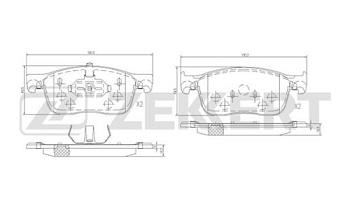 Колодки торм PEUGEOT EXPERT/CITROEN JUMPY 16- пер ZEKKERT GDB2169