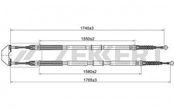 Трос ручника OPEL ZAFIRA B ZEKKERT