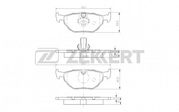 Колодки торм BMW E39 зад ZEKKERT GDB1265=226515