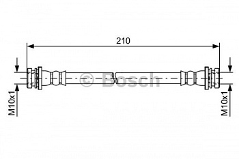 Шланг торм NISSAN QASHQAI J10/X-TRAIL T31 задн на балку BOSCH