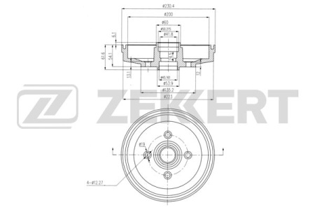 Барабан торм KIA RIO 02-05 ZEKKERT