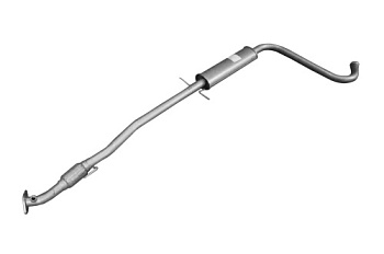 Глушитель CHEVROLET LANOS 1.3 сред часть (соединение хомутом) ИЖОРСКИЙ