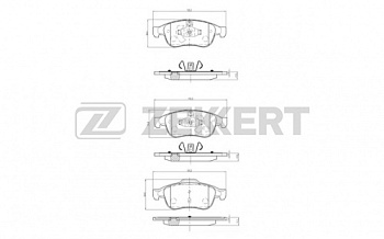 Колодки торм RENAULT DUSTER 2.0+1.5D/MEGANE III/FLUENCE/SCENIC III/LAGUNA III/KAPTUR 2.0 пер ZEKKERT GDB1789