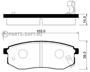 Колодки торм HYUNDAI зад HSB GDB3384