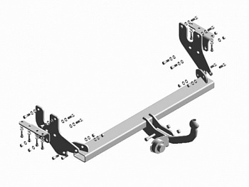 Фаркоп MITSUBISHI LANCER X -12 ТРЕЙЛЕР (50/1000kg/без электрики)