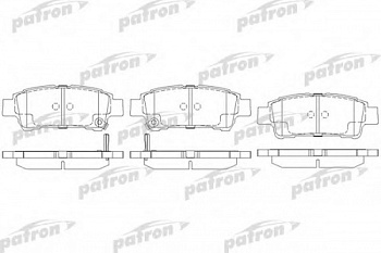 Колодки торм TOYOTA AVENSIS VERSO 02- зад PATRON GDB3249=282002