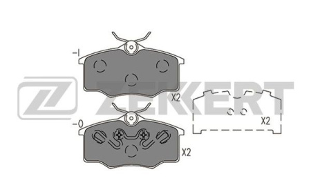 Колодки торм VW POINTER пер ZEKKERT GDB1759